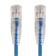 Monoprice SlimRun Cat6 Ethernet Patch Cable, Snagless RJ45, Stranded, 550MHz, UTP, CMR, Riser Rated, Pure Bare Copper Wire, 28AWG, 7ft, Blue(Limit 20 per Customer)