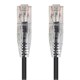 Monoprice SlimRun Cat6 Ethernet Patch Cable, Snagless RJ45, Stranded, 550MHz, UTP, CMR, Riser Rated, Pure Bare Copper Wire, 28AWG, 10ft, Black