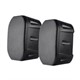 6.5-inch Weatherproof 2-Way Speakers with Wall Mount Bracket (Pair Black)