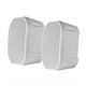 6.5-inch Weatherproof 2-Way Speakers with Wall Mount Bracket (Pair White)