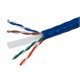 Monoprice Cat6 Ethernet Bulk Cable - Stranded, 550Mhz, UTP, CM, Pure Bare Copper Wire, 24AWG, 250ft, Blue