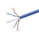 Monoprice Cat6 Ethernet Bulk Cable - Solid, 550Mhz, UTP, CMR, Riser Rated, Pure Bare Copper Wire, 23AWG, 500ft, Blue