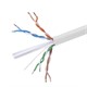 Cat6 Ethernet Bulk Cable - Solid, 550Mhz, UTP, CMR, Riser Rated, Pure Bare Copper Wire, 23AWG, 250ft, White