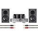 25 Watt Stereo Hybrid Tube Amplifier with Bluetooth and 4-inch Select Speakers Bundle