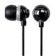 Monoprice Button Design Noise Isolating Earbuds Headphones, Black with In-line Mic and 1-button Control