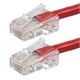 Monoprice Zeroboot Cat6 Ethernet Patch Cable - RJ45, Stranded, 550Mhz, UTP, Pure Bare Copper Wire, 24AWG, 100ft, Red(Limit 20 per Customer)