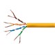 250FT Cat5e Bulk Bare Copper Ethernet Cable, UTP, Stranded, In-Wall Rated (CM), 350MHz, 24AWG, Yellow