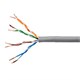 Monoprice Cat5e Ethernet Bulk Cable - Solid, 350Mhz, UTP, CMR, Riser Rated, Pure Bare Copper Wire, 24AWG, 250ft, Gray