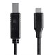 Palette Series USB Type C to USB-B 2.0 Cable - 480Mbps, 2.4A, Braided, Black, 3ft