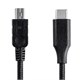 Palette Series USB Type C to Mini B 2.0 Cable - 480Mbps, 2.4A, Braided, Black, 1.5ft