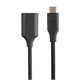 Monoprice Palette Series USB Type C to USB-A Female 2.0 Extension Cable - 480Mbps, 2.4A, Braided, Black, 0.5ft(Limit 20 per Customer)