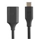 Monoprice Palette Series USB Type C to USB-A Female 2.0 Extension Cable - 480Mbps, 2.4A, Braided, Black, 1.5ft