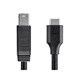 Palette Series USB Type C to USB-B 3.0 Cable - 5Gbps, 3A, Braided, Black, 6ft
