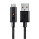 Luxe Series USB-A to Micro B Cable - 2.4A, Black, 3ft