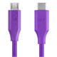 Monoprice Palette Series USB Type-C to Micro B 2.0 Cable, 480Mbps, 2.4A, Braided, Purple, 0.5ft