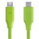 Monoprice Palette Series USB Type-C to Micro B 2.0 Cable, 480Mbps, 2.4A, Braided, Green, 0.5ft