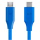 Monoprice Palette Series USB Type-C to Micro B 2.0 Cable, 480Mbps, 2.4A, Braided, Blue, 0.5ft(Limit 20 per Customer)