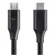 Monoprice Palette Series USB Type-C to Micro B 2.0 Cable, 480Mbps, 2.4A, Braided, Black, 3ft