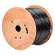 Cat5e Ethernet Bulk Cable - Solid, 350Mhz, STP, Pure Bare Copper Wire, Outdoor, 24AWG, 1000ft, Black