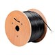 Monoprice Cat5e Ethernet Bulk Cable - Solid, 350Mhz, STP, Pure Bare Copper Wire, Outdoor, 24AWG, 1000ft, Black