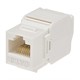 Cat6 RJ-45 Toolless 180-Degree Keystone, White