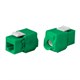 Cat6 RJ-45 Toolless 180-Degree Keystone, Green