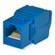 Cat6A RJ-45 Toolless 180-Degree Keystone, Blue