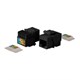 Cat5e RJ-45 Toolless 90-Degree Basic Keystone, Black