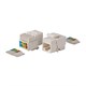 Cat5e RJ-45 Toolless 90-Degree Basic Keystone, White