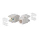 Cat5e RJ-45 Punch Down 180-Degree Short Body 28mm Keystone, White