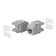 Cat5e RJ-45 Punch Down 180-Degree Short Body 28mm Keystone, Gray