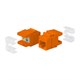 Cat5e RJ-45 Punch Down 180-Degree Short Body 28mm Keystone, Orange