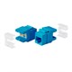 Cat5e RJ-45 Punch Down 180-Degree Short Body 28mm Keystone, Blue