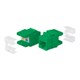 Cat5e RJ-45 Punch Down 180-Degree Short Body 28mm Keystone, Green