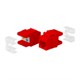 Cat5e RJ-45 Punch Down 180-Degree Short Body 28mm Keystone, Red