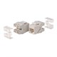 Cat6 RJ-45 180-Degree Punch Down Keystone Dual IDC, White