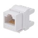 Cat6 RJ-45 180-Degree Punch Down Keystone Jack Short Body 28mm, White
