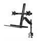 Sit-Stand Dual Monitor and Keyboard Workstation