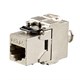 Entegrade Series Cat6A RJ-45 FTP Toolless 180-Degree Die Cast Shielded Keystone, Black