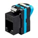 Cat6 RJ-45 Toolless Twist Lever 180-Degree Keystone, Black