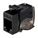 Cat6 RJ-45 Toolless Push Lever 90-Degree Keystone, Black
