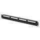 Cat6 UTP 19-inch 1U Patch Panel, 24-port
