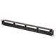 Cat6 UTP 19-inch 1U Patch Panel, 24-port with Dust Covers