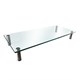 Workstream by Monoprice Medium Multimedia Desktop Monitor Stand, Clear Glass