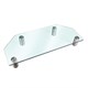 Workstream by Monoprice Corner Multimedia Desktop Monitor Stand, Clear Glass
