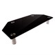 Workstream by Monoprice Corner Multimedia Desktop Monitor Stand, Black Glass