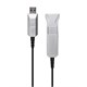 Monoprice SlimRun USB-A to USB-A Female 3.0 Extension Cable - Fiber Optic, Black, 49.2ft