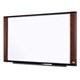 3M Wide Screen Style Melamine Dry Erase Board - 72" (6 ft) Width x 48" (4 ft) Height - Melamine Surface - Mahogany Frame - 1 Each