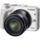 Canon EOS M3 9772B011 White 24.2 MP Horizontal: 6.2cm, Vertical: 4.2cm LCD Mirrorless Digital Camera with 18-55mm Lens