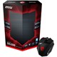 MSI Interceptor DS200 Gaming Mouse - Laser - Cable - Black, Red - USB - 16400 dpi - Computer - Scroll Wheel - 10 Button(s) - Right-handed Only